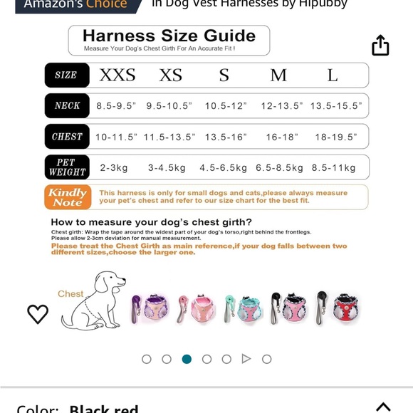 Hipubby Dog Harness With Leash - Step-In - Reflective - Size Small - Picture 7 of 7